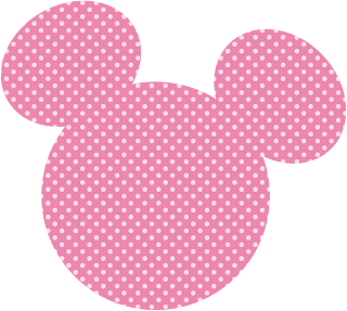 dibujo de cabeza de minnie mouse rosa