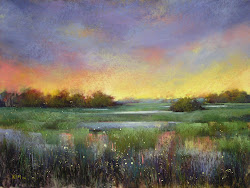 pastel marsh twilight oil pastels paint karen margulis paintings landscape demo drawing pinturas fineartamerica arte which soft watercolor into ศน