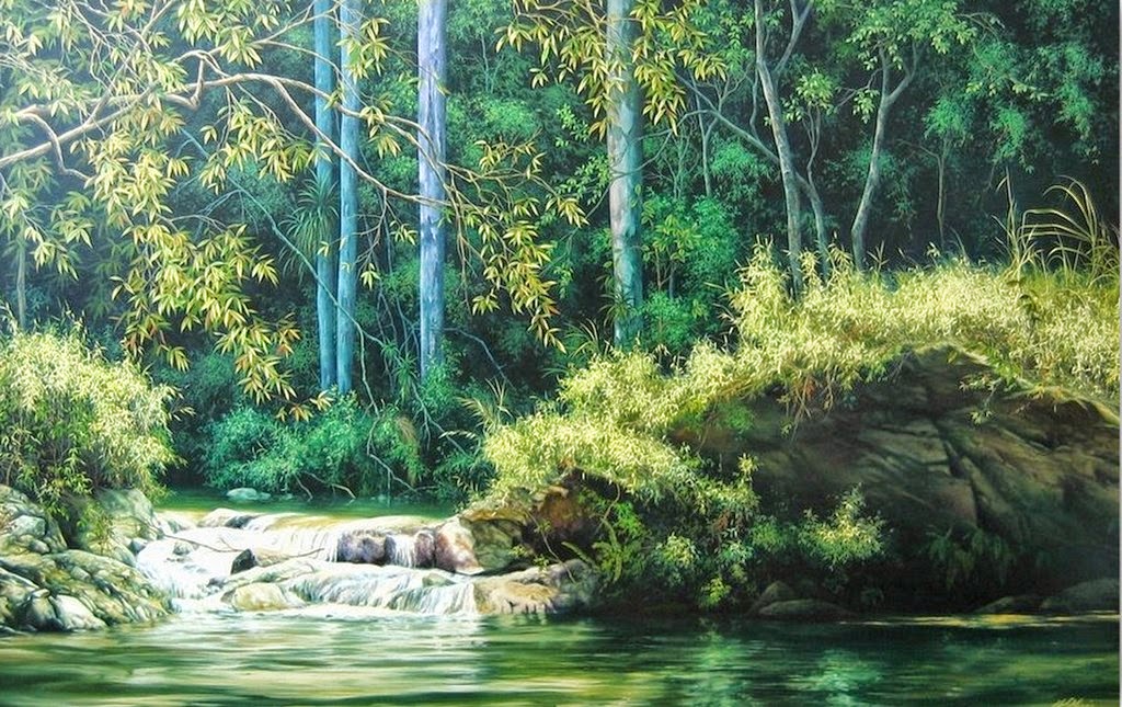 cuadros-de-paisajes-selvaticos-pintura-realista