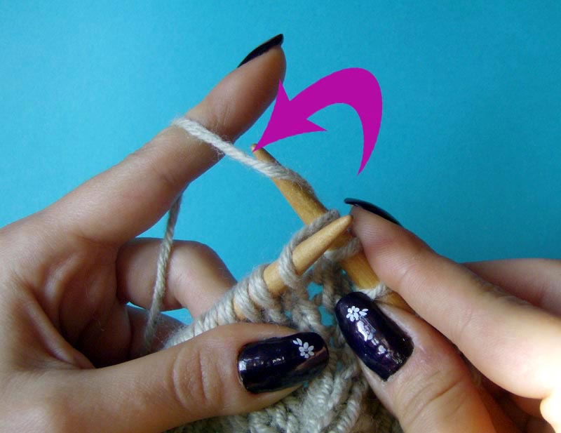 Cloopco Eastern uncrossed knitting knits and purls