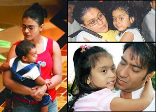 Kajol, Ajay with Baby Yug And Nysa photos