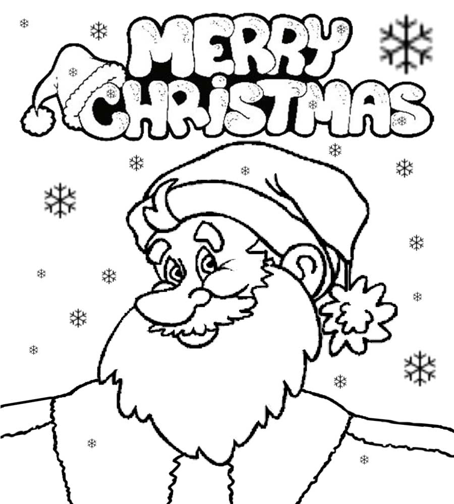 Happy Merry Creative Drawing Ideas Farther Christmas Santa Claus Cute Coloring Pages For Teenagers