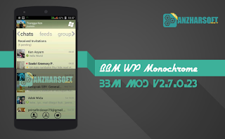 BBM WP Monochrome  - BBM Mod Android dengan Autotext dan DP No Cropping v2