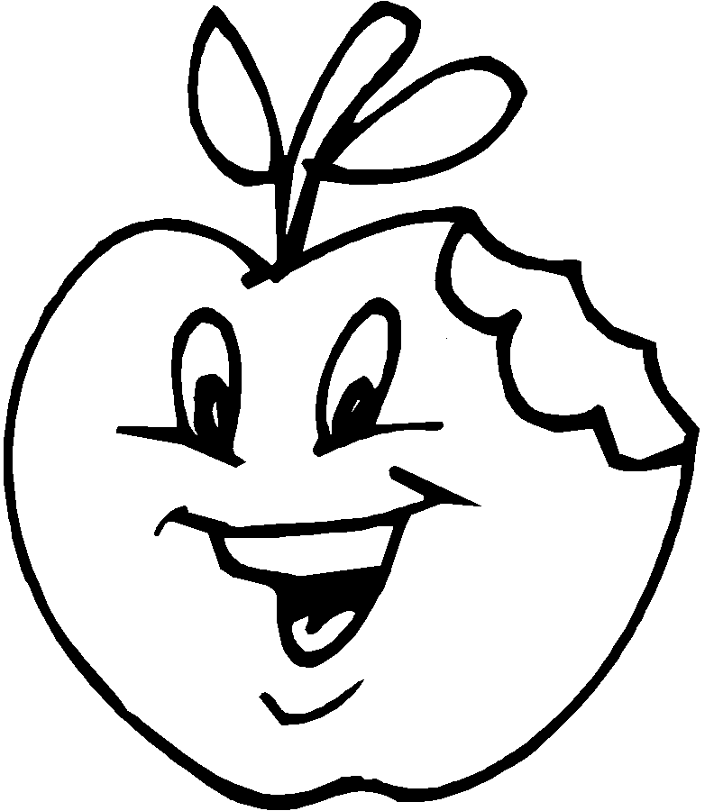 half eaten apple coloring pages - photo #18