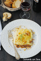 Pastel de carne con puré de patata