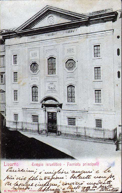 Facade of the old synagogue of Livorno