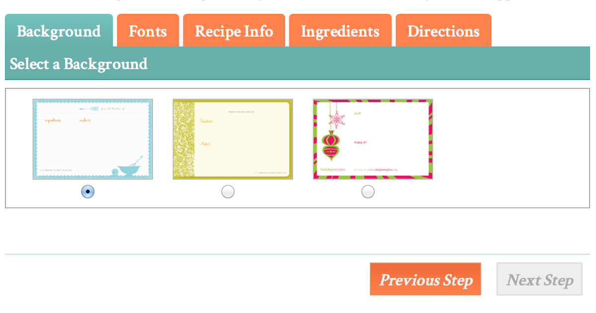 recipe card maker app