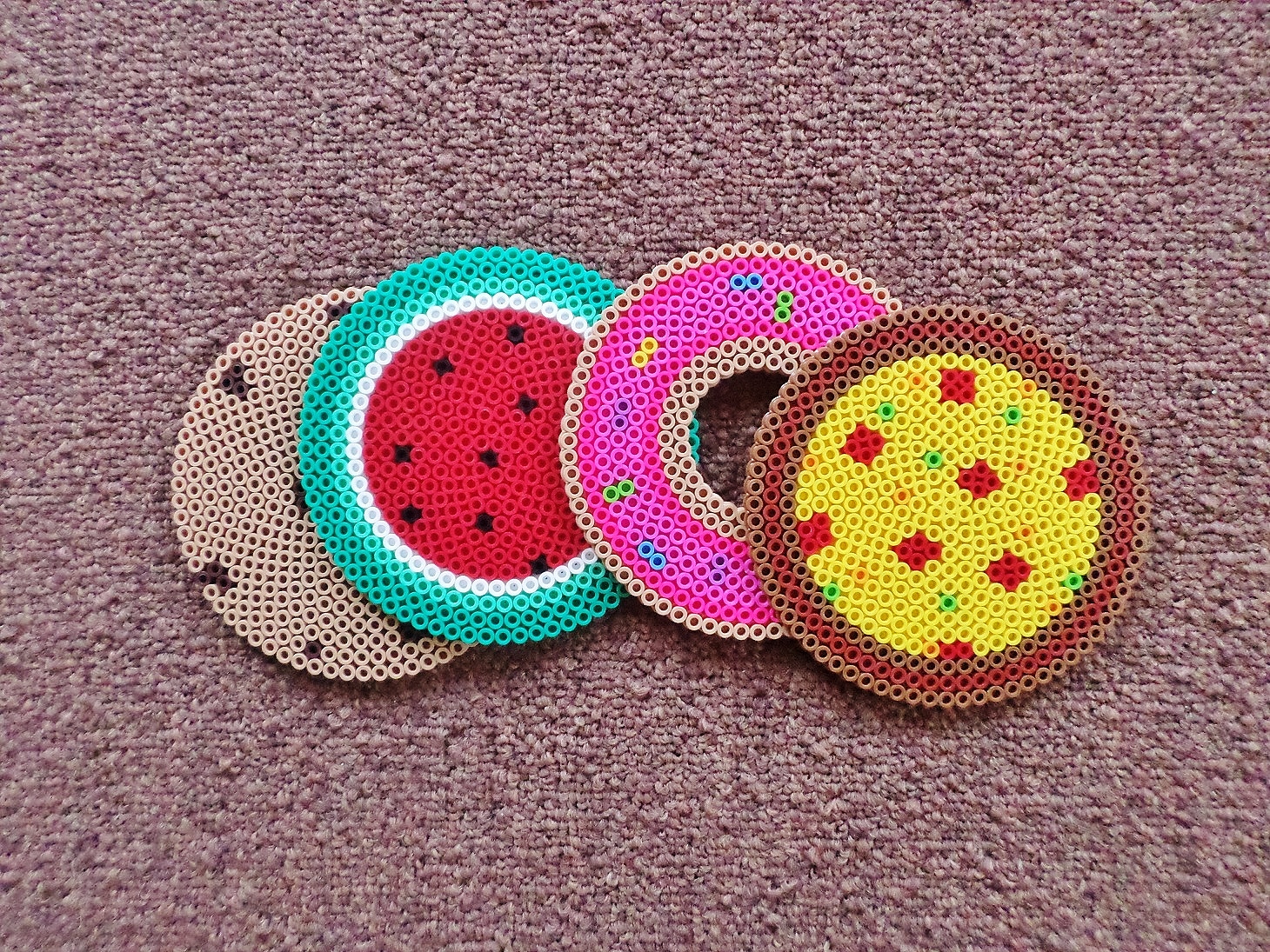 Long Black Fingers Food Coaster Perler Beads