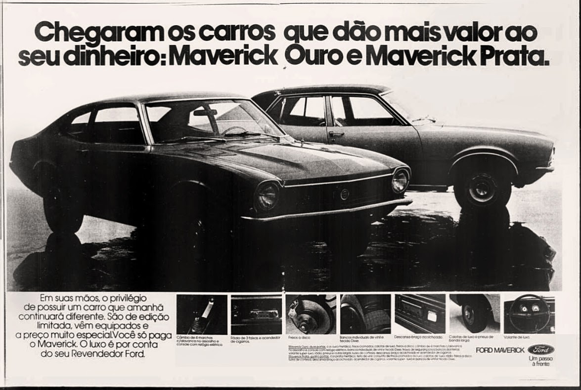 Ford.  reclame de carros anos 70. brazilian advertising cars in the 70. os anos 70. história da década de 70; Brazil in the 70s; propaganda carros anos 70; Oswaldo Hernandez;