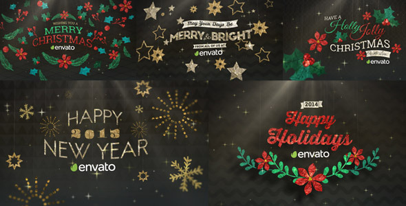 VideoHive Hanging Holiday Greetings Pack