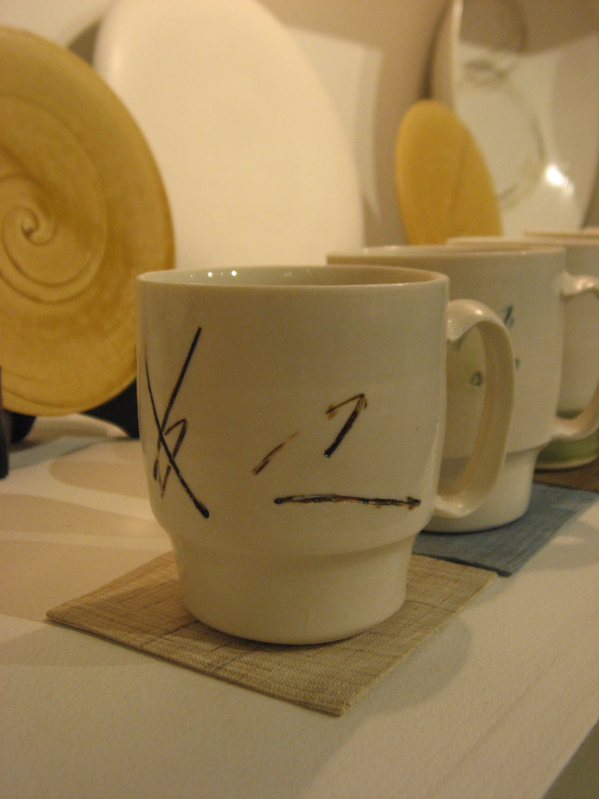 Sara Japanese Pottery Mug Cups from Hanako Nakazato