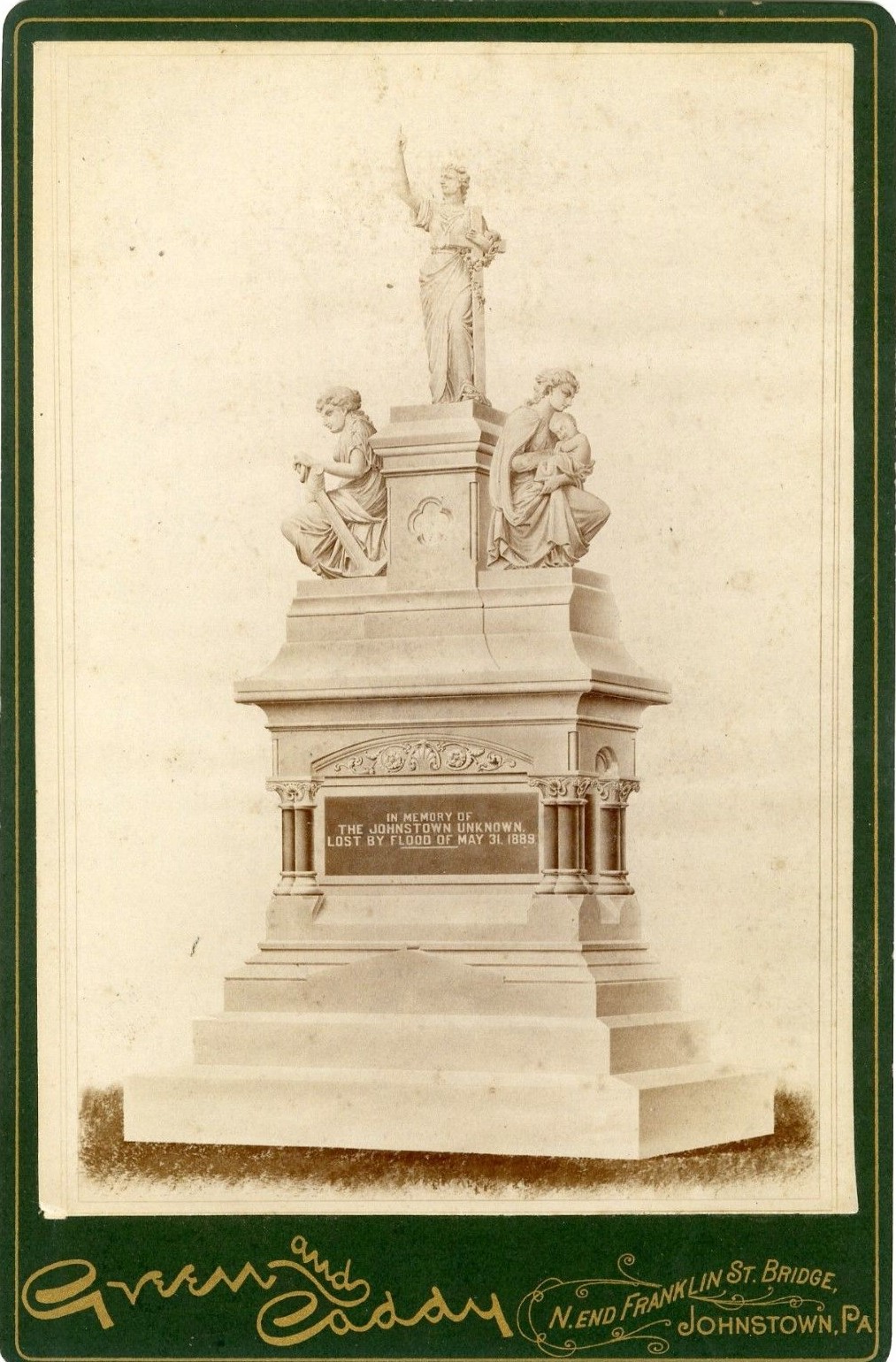 Vintage Johnstown Unknown Plot Grandview Cemetery