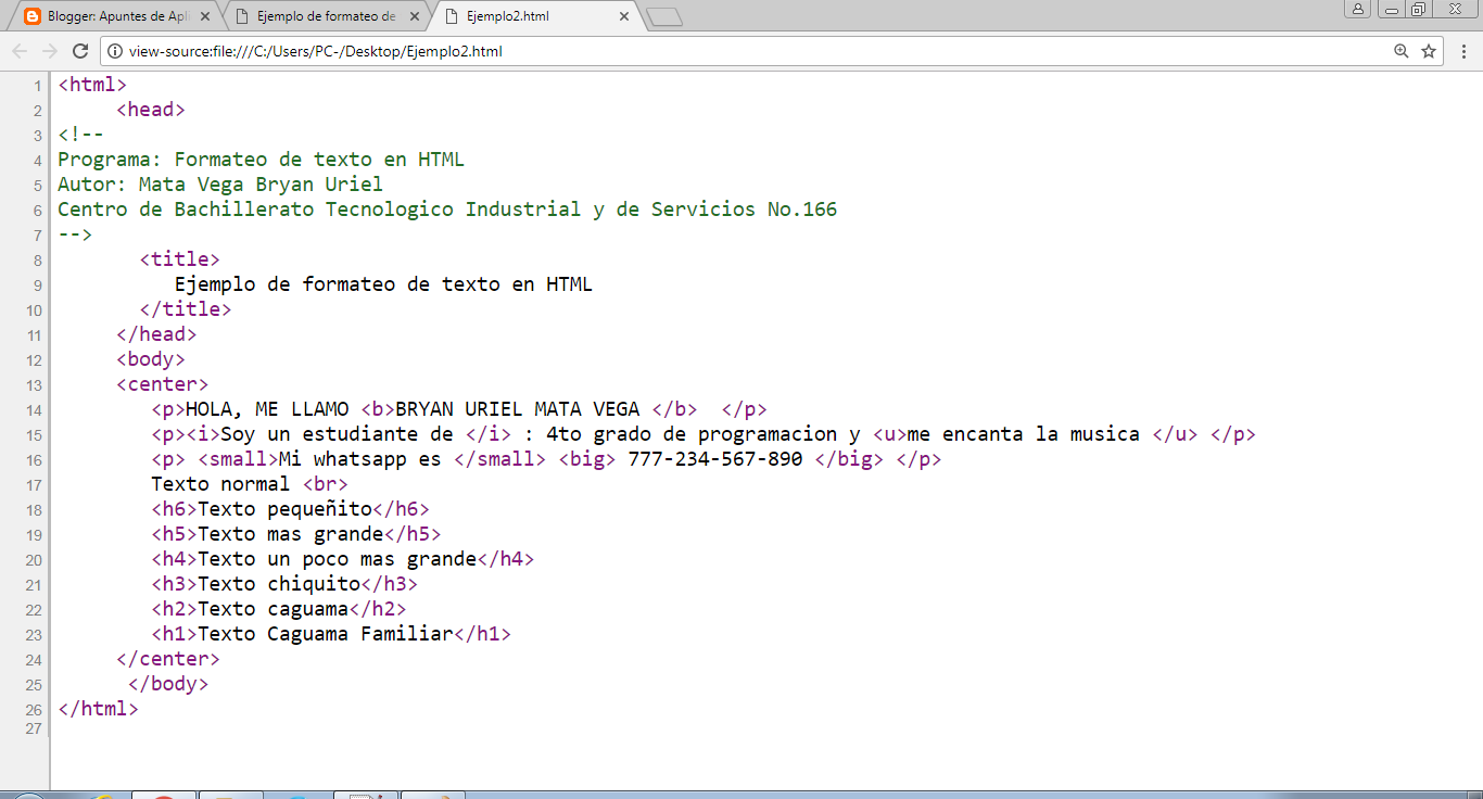 Apuntes de Aplicaciones  by Uriel Segundo HTML Listas ordenadas y