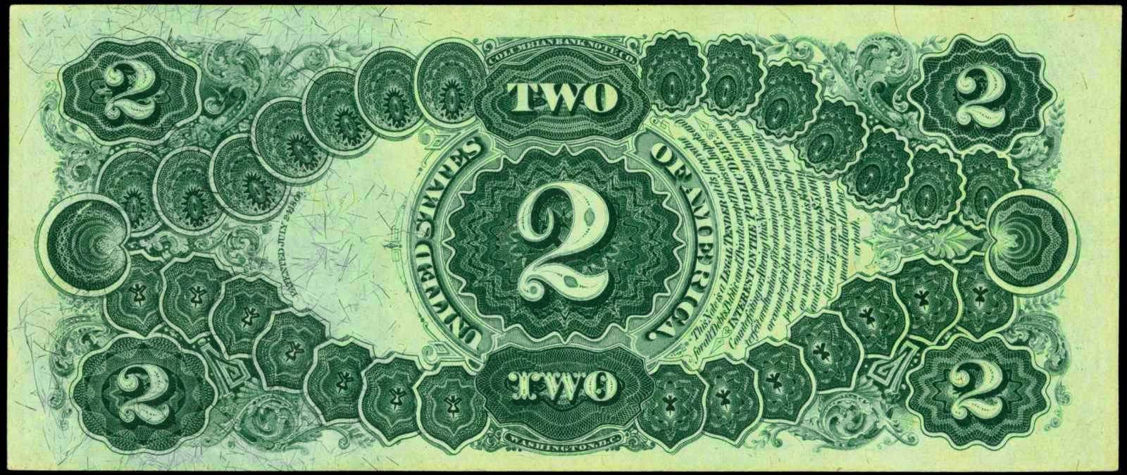 1875 2 Dollars Legal Tender Note Bracelet Reverse