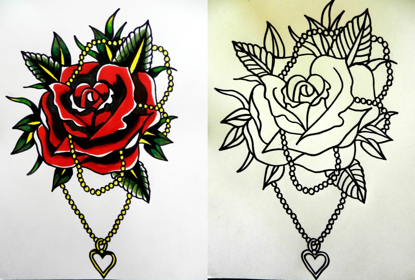 Call Me Conboy Traditonal Rose Tattoo Design