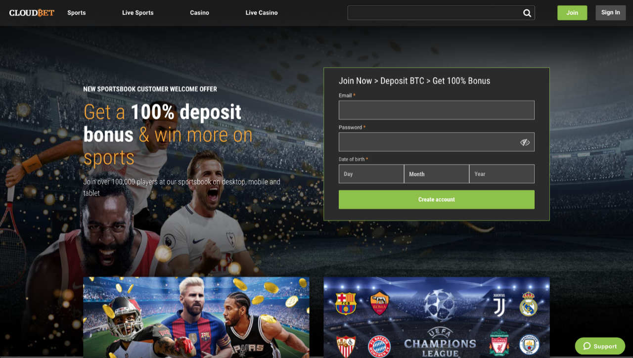 Bitcoin Sport & Betting Website