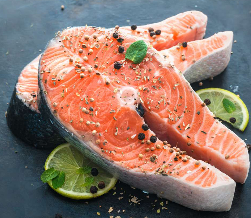 Fatty Fish 5 foods support happy, healthy skin.