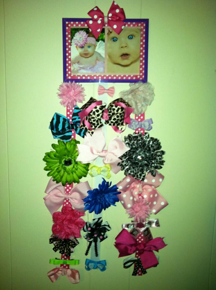 Dimples and Daises Baby Boutique Picture Frame Bow Holder!!