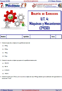 Ejercicios máquinas y mecanismos