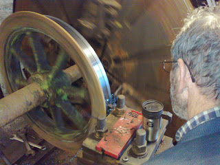 Carriage wheels in Marley Hill wheel lathe