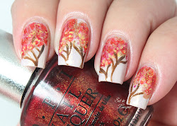 autumn nail tree aspen lacquer