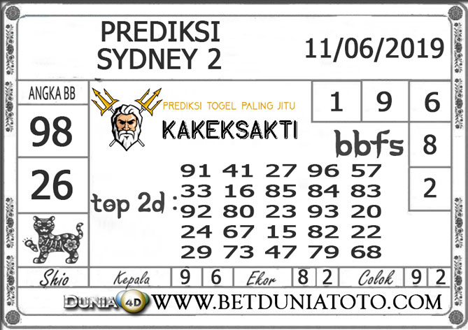 Prediksi Togel SYDNEY 2 DUNIA4D 11 JUNI 2019 Prediksi Togel SYDNEY 2 DUNIA4D 11 JUNI 2019