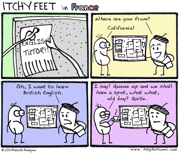 Itchy Feet: Le Côrrect Englàis