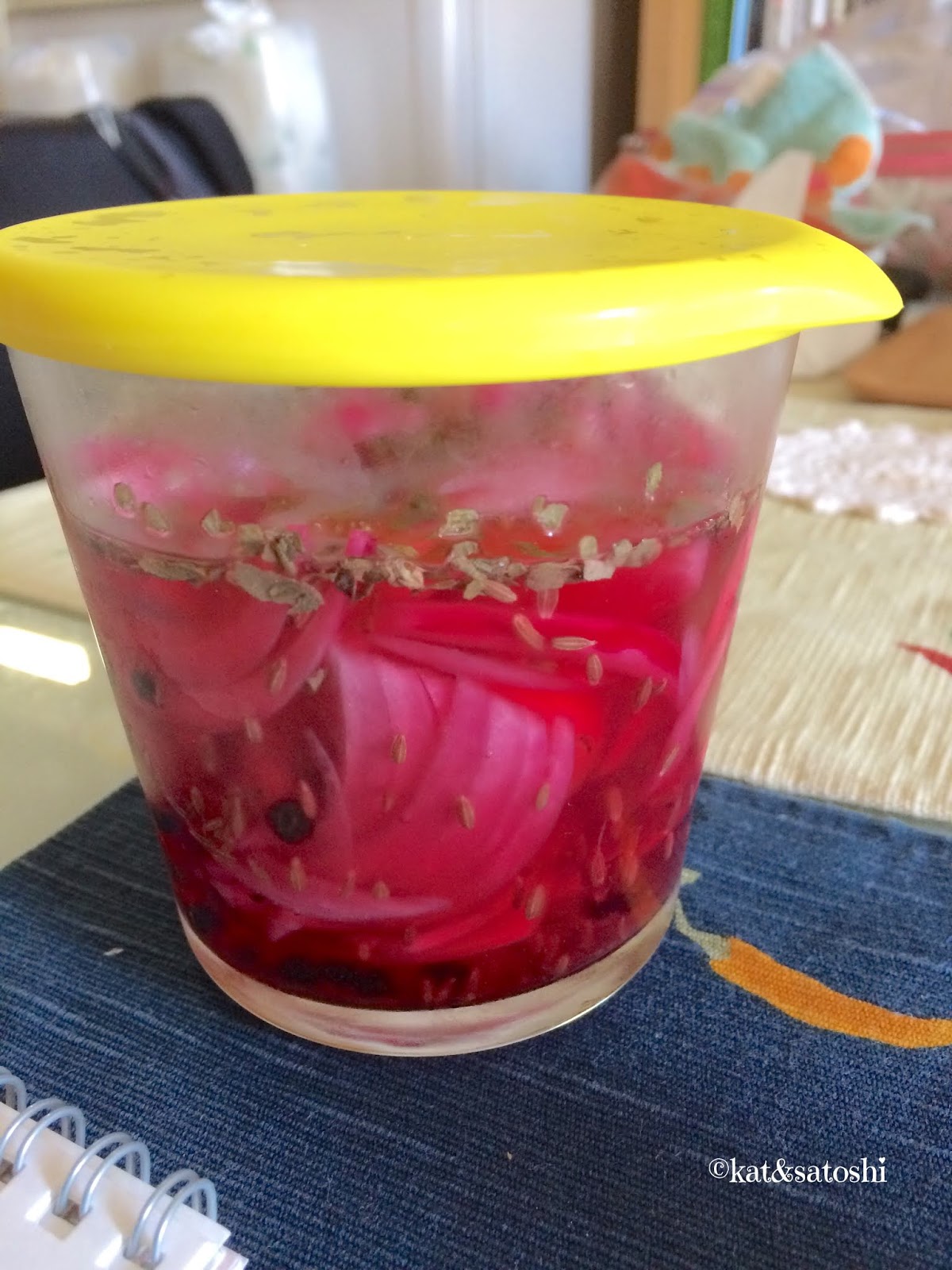 Our Adventures in Japan escabeche de cebolla (pickled red onions)