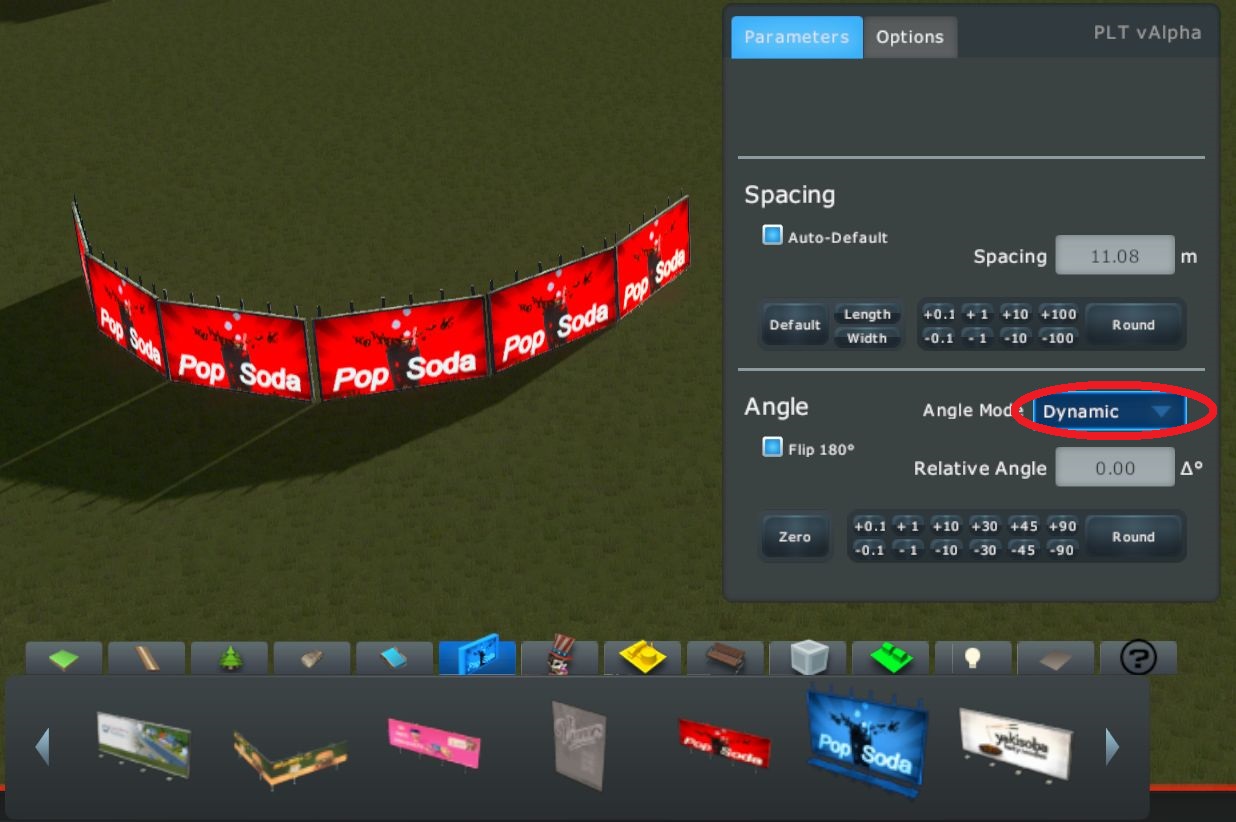 Cities Skylines MOD導入ガイド 樹木やプロップを直線や曲線状にまとめて配置する（Prop Line Tool、他1MOD）