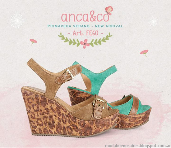 Sandalias 2014 Anca & Co primavera verano 2014. Moda 2014.