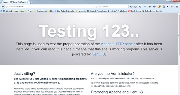 Apache Default Homepage