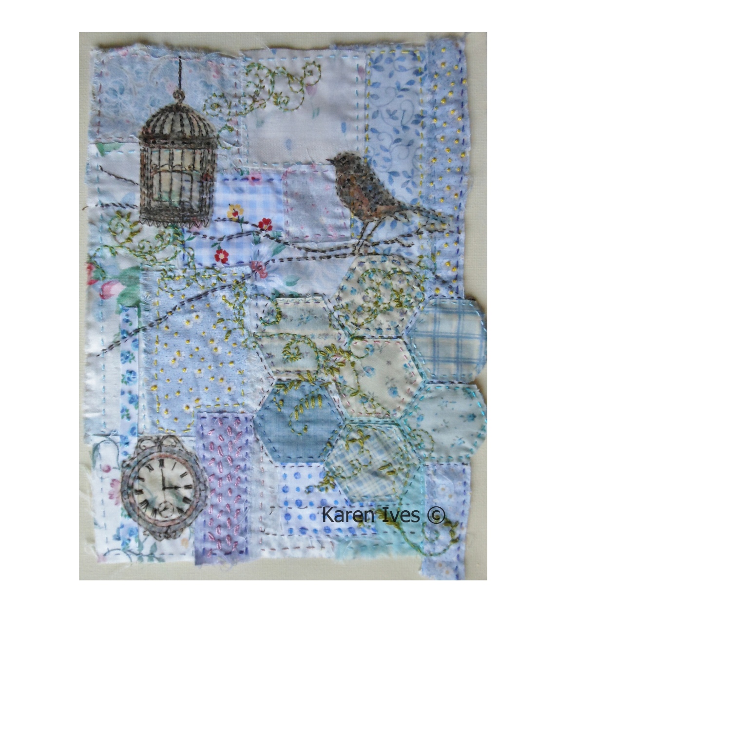 Frayed Round The Edges: Patchwork Bird