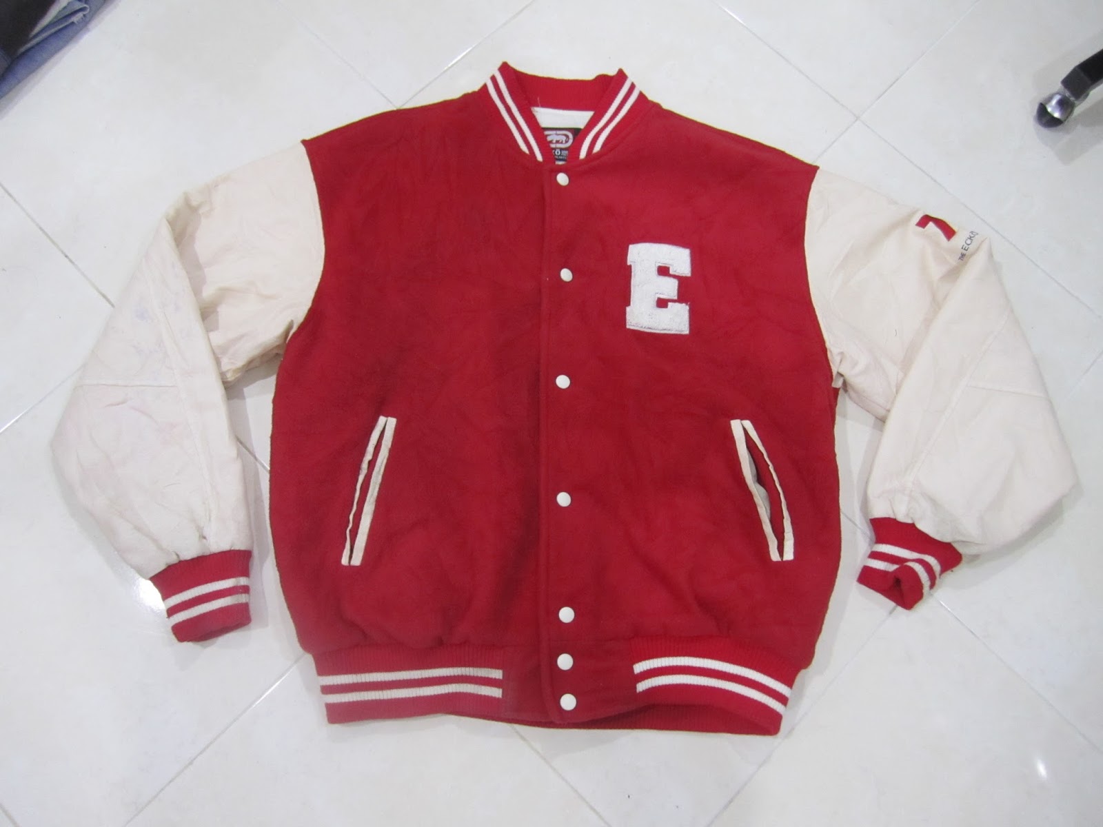 BundleWalla Ecko Unlimited Red Varsity Jacket