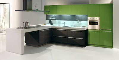 decora y disena: 11 HERMOSAS COCINAS COLOR VERDE