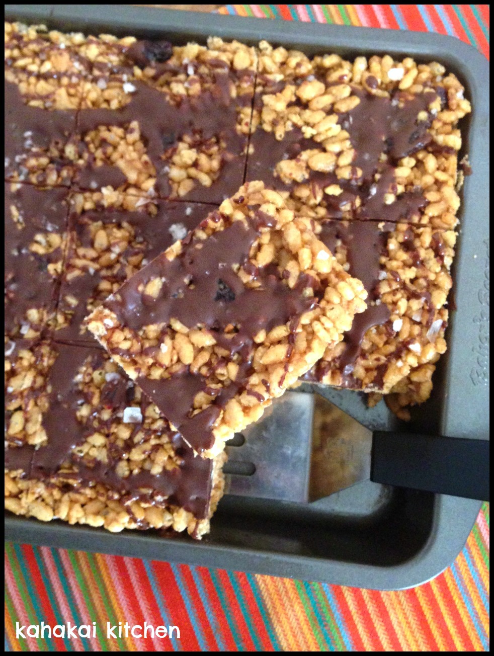 Kahakai Kitchen Peanut Butter Crispy Rice Treats (With Dark Chocolate