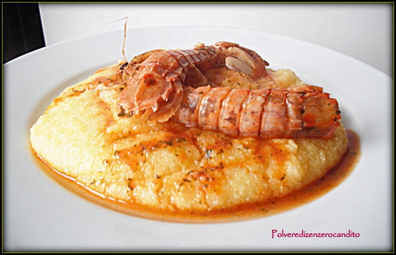 polenta con cicale di mare