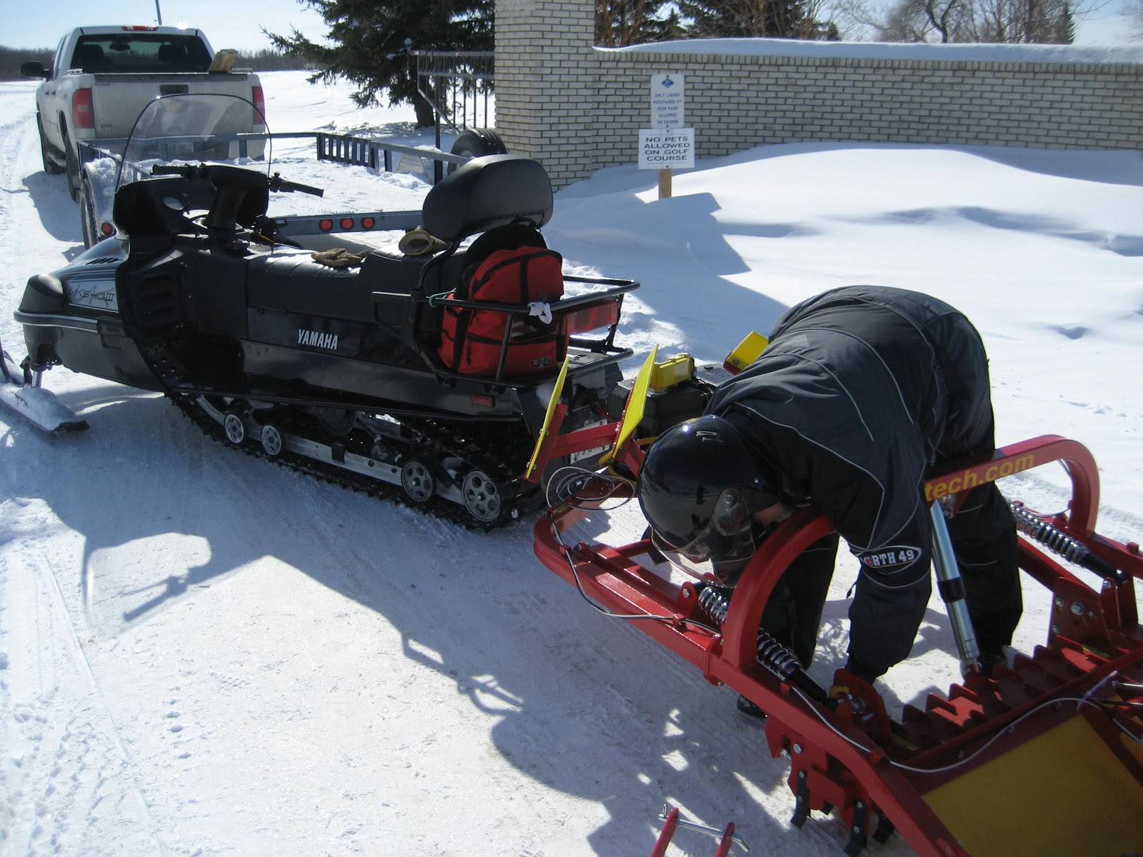 Yorkton Cross Country Ski Club First training run today for Ken on the