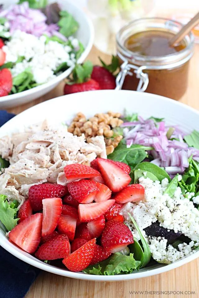 Chicken Strawberry Salad Bowls for Beautiful Clean Eats!