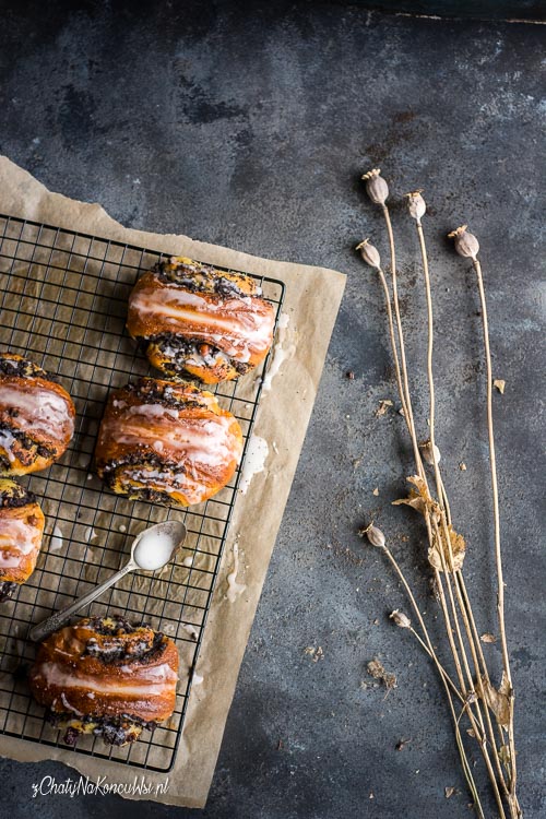 Drożdżówki z makiem bułeczki z makiem