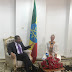 Sophia the robot meets Ethiopian PM