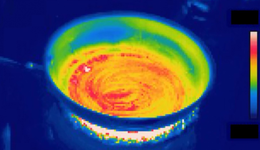 Cast Iron and Stainless Steel Cookware with Infrared Camera InvertedKB