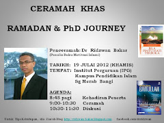 Ceramah: Ramadan and PhD Journey