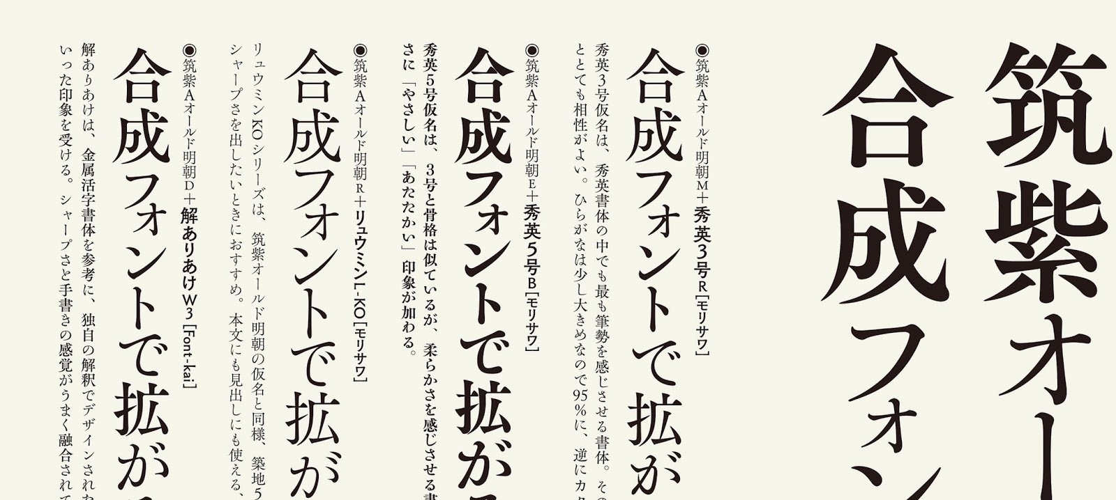 OpenType Pack 16 秀英3号かな/秀英5号かな for Macintosh