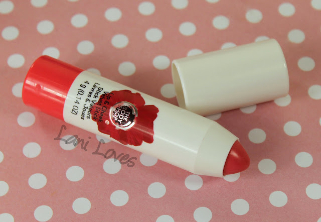 The Body Shop Lip & Cheek Velvet Stick - Poppy Nude and Poppy Coral Swatches & Review