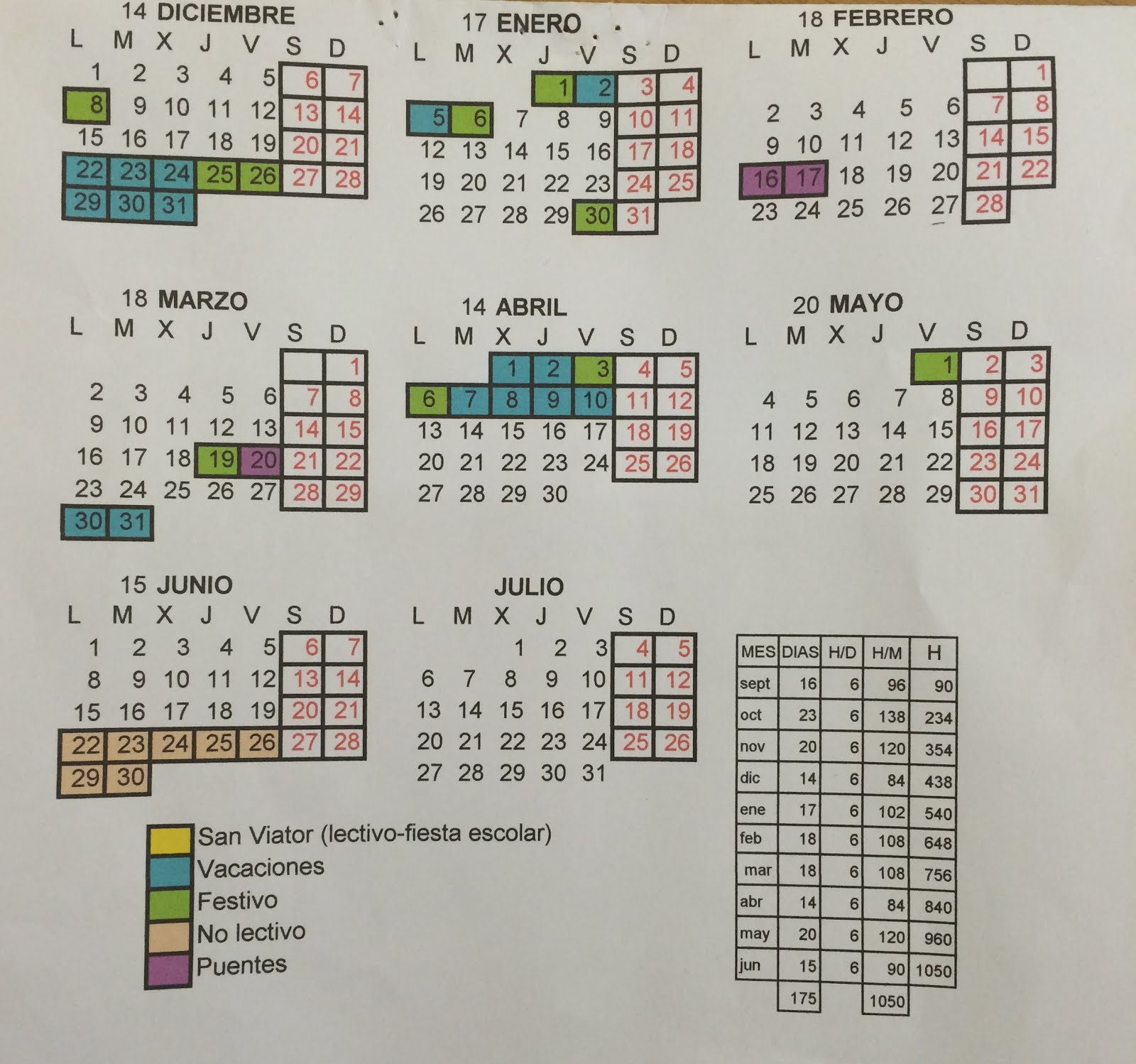 Calendario Escolar