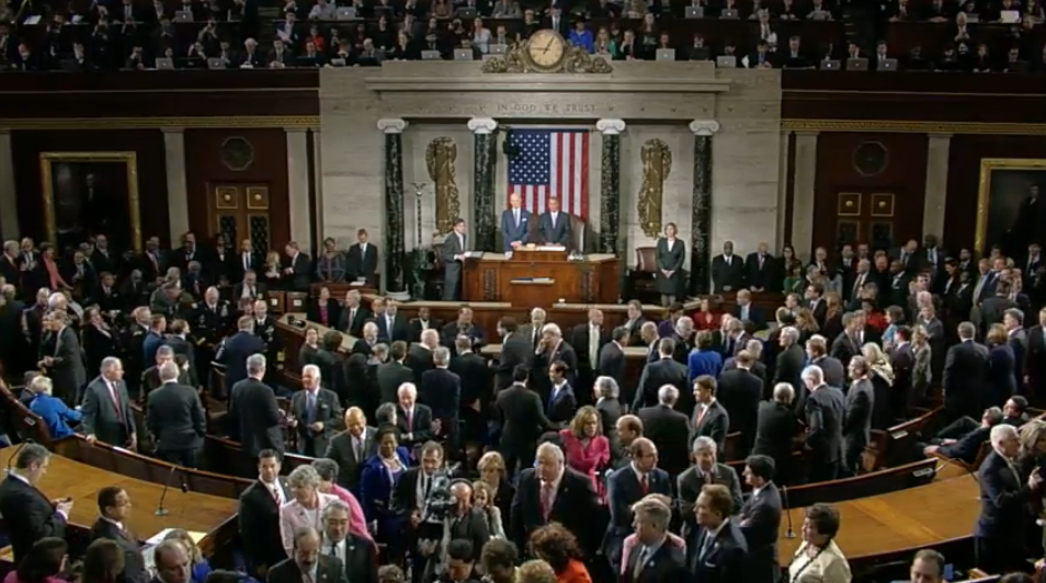 President Barack Obama late by 5 minutes to State of the Union 2015