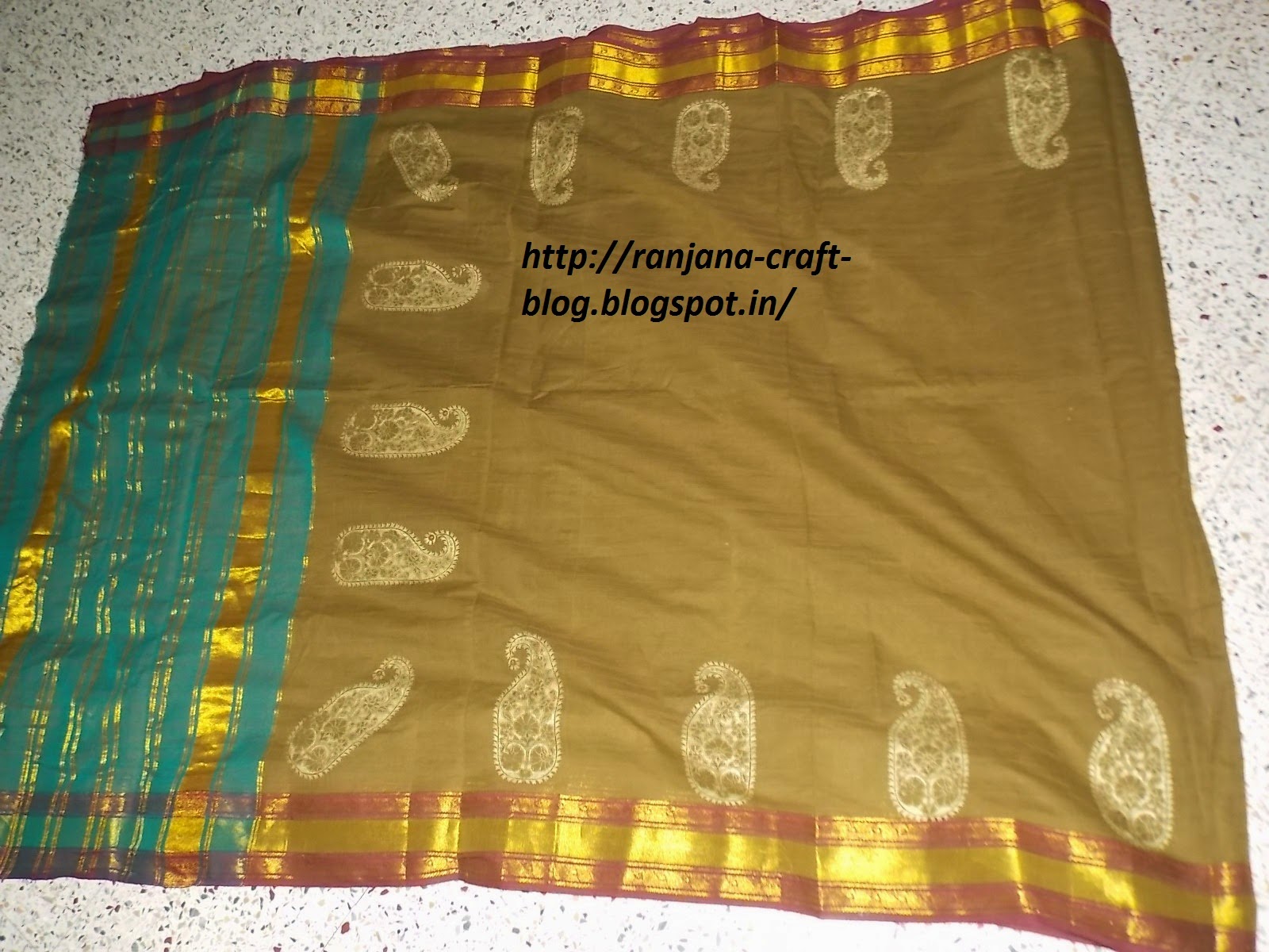 Screen printing on saree after years