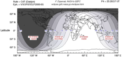 July's total lunar eclipse showing exact charts.