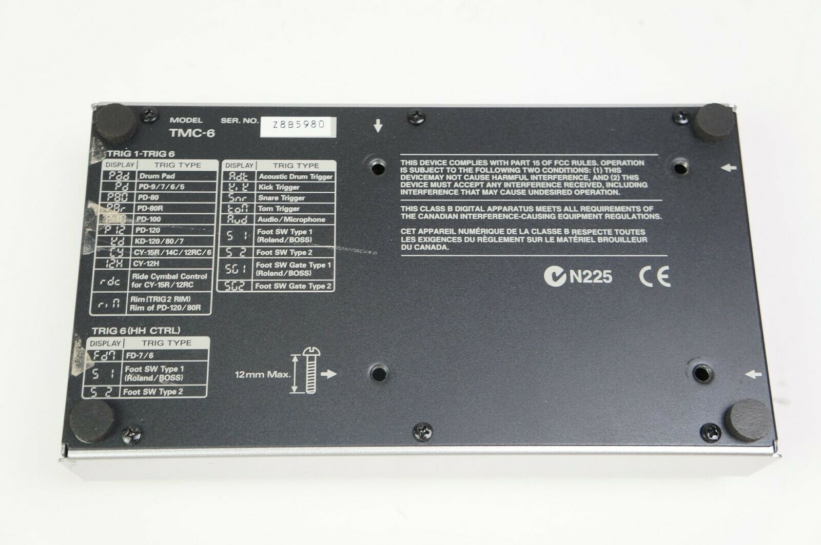 MATRIXSYNTH: Roland TMC-6 Trigger MIDI Converter SN Z885980