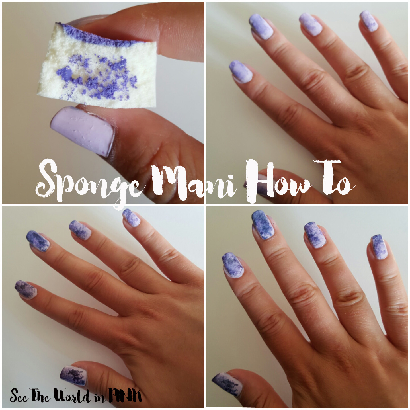 Manicure Monday - Purple Sponge Nails! 